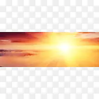 自然风景夕阳无限好banner背景