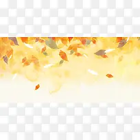 金色秋天落叶背景