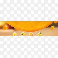 水果大杂烩橙汁欲滴背景banner