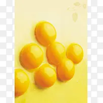 黄色蛋黄清新海报背景