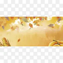 淘宝金色质感秋季购物节宣传海报背景