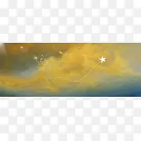 油画五角星北极星