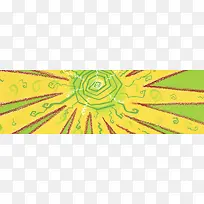 黄色涂鸦banner背景