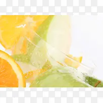 橙汁背景海报素材