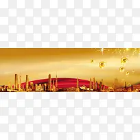 大气金融资金banner海报背景