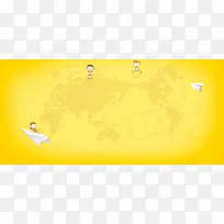 卡通学生校园海报banner