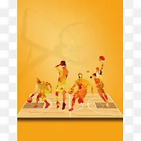 篮球比赛创意海报背景模板