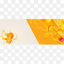 果汁橙汁黄色活力海报banner