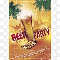 啤酒派对背景素材海报