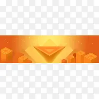 淘宝天猫黄色几何渐变促销banner