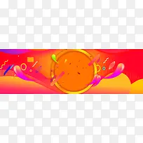 双12促销季几何狂欢橙色banner
