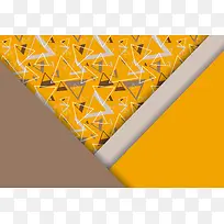 三角形层叠橙色画册封面背景