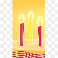 小清新生日蜡烛H5背景