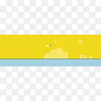 扁平化黄色线条banner