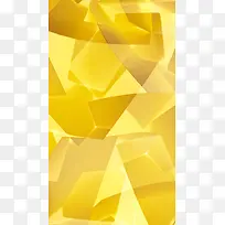 金色几何立体H5背景