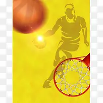 篮球训练营宣传招生海报背景模板
