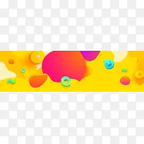 电商几何黄色banner背景