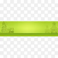绿色手绘线条背景
