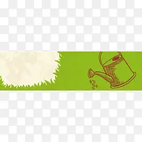 绿色花园banner背景