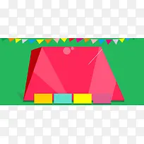 淘宝天猫扁平式banner背景