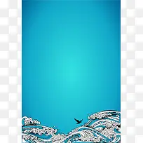 矢量创意海洋浪花背景