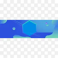 蓝色几何渐变夏季促销banner