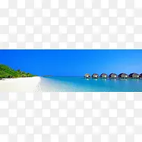 蓝色阳光海景banner