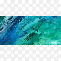 淘宝手绘蓝色艺术背景海报
