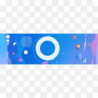 蓝色创意几何banner背景