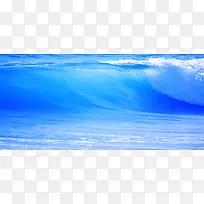 蓝色海水
