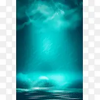 抽象云彩电闪雷鸣湖光夜色背景