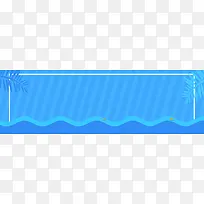 清凉一夏男装促销扁平蓝色淘宝海报背景
