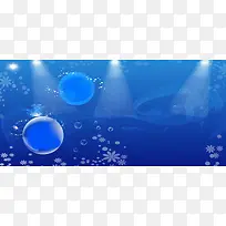 水纹水滴蓝色背景