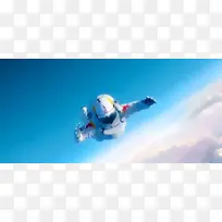 宇航员高空落下