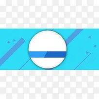 蓝色背景店庆节日促销扁平banner