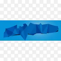 蓝色立体几何banner