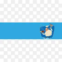 美食厨师扁平人物背景banner