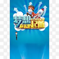 梦想启航企业文化海报