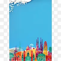 扁平商务背景素材