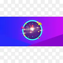 蓝紫色狂欢倒计时banner