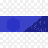 蓝色几何三角形渐变电商banner