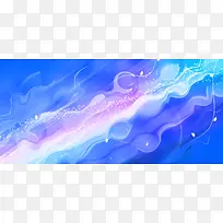 淘宝浪漫蓝色婚庆海报背景