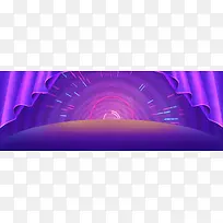 双十一淘宝打次酷炫紫色banner