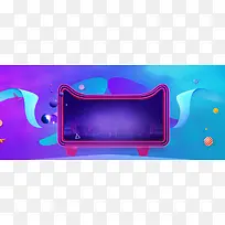 双11促销季天猫彩球蓝色banner