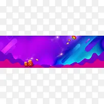 紫色促销节庆背景banner