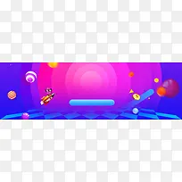 蓝色扁平banner背景
