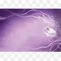 紫色手绘梦幻钻石背景