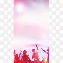 青春毕业季校园情怀粉色紫色背景