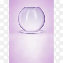 清新透明鱼缸紫色背景素材