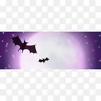 万圣节鬼节蝙蝠背景banner